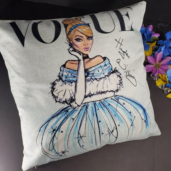 Vogue Disney Inspired Cinderella Princess Decorative Pillowcase - Picture 2 of 9